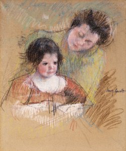 Reine debruçado sobre o ombro de Margot, de Mary Cassatt