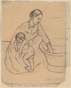 The Bath [recto], 1890-1891. de Mary Cassatt