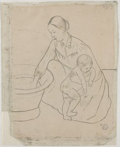 O Banho [verso], 1890-1891. de Mary Cassatt
