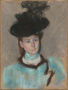 O Chapéu Negro, c. 1890. de Mary Cassatt