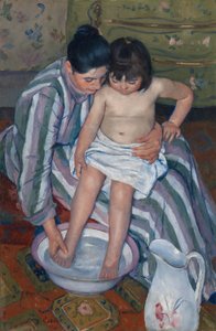 O banho da criança de Mary Cassatt