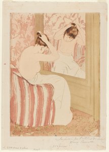 O Coiffure, 1890-1891. de Mary Cassatt