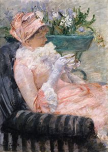 A xícara de chá, c.1880-1 de Mary Cassatt