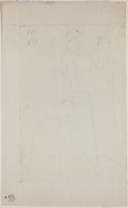 The Fitting [verso], 18901891. de Mary Cassatt