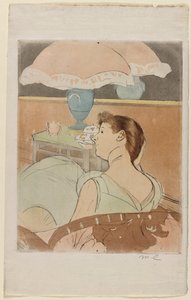A Lâmpada, 1890-1891. de Mary Cassatt