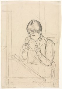 A Carta recto, A Carta verso, 1891. de Mary Cassatt