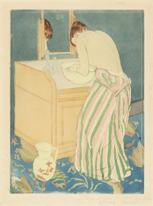 Mulher tomando banho de Mary Cassatt