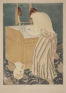 Mulher a tomar banho de Mary Cassatt