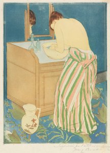 Mulher a tomar banho de Mary Cassatt