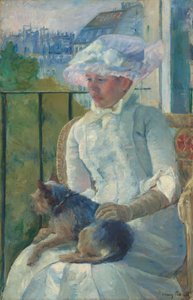 Moça em uma janela de Mary Cassatt