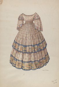 Vestido com saia rodada, 19351942.