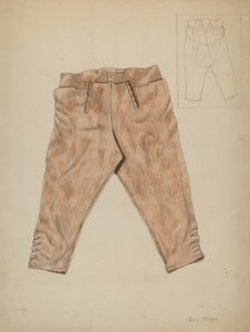 Calças de caça, c. 1936.