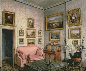O estudo do Cel. Norcliffe em Langton Hall, c.1837