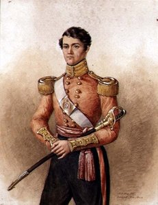 Retrato do Major Charles Hamilton Wake (d.1871) 34ª Infantaria Indígena Nativa de Mary Ellen Best
