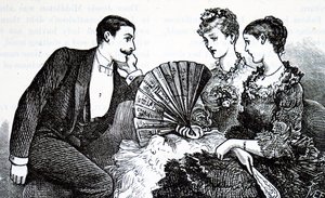 Uma jovem rica que usa um ventilador. de Mary Ellen Edwards