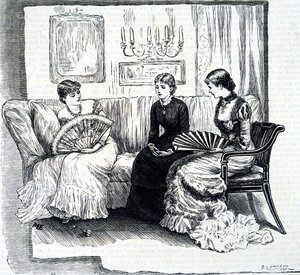 Senhoras com fãs. de Mary Ellen Edwards
