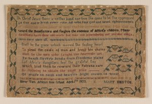 Sampler de Mary Emiston