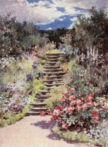 Scottish Gardens: Manse of Fyvie (cor litho)