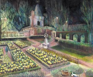 Flower Garden, Holland park, 2002 (óleo sobre bardo) de Mary Kuper