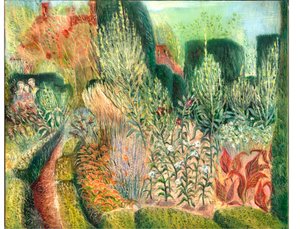 Grande Dixter: Topiária e caminhos, 2003 (petróleo a bordo) de Mary Kuper