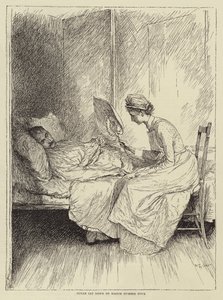 Ilustração para a história de uma enfermeira, por Honnor Morten de Mary L. Gow
