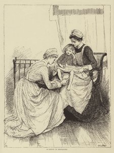 Ilustração para a história de uma enfermeira, por Honnor Morten de Mary L. Gow