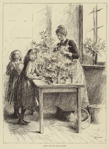Ilustração para a história de uma enfermeira, por Honnor Morten de Mary L. Gow