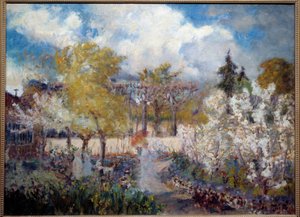 Le jardin de Claude Monet a Giverny Painting de Mary Mac Monnies (1858-1946) 1901. Vernon, Musee Poulain. de Mary Louise MacMonnies