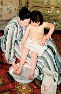 O Banho da Criança. Pintura de Mary Stevenson Cassatt (1845-1926)