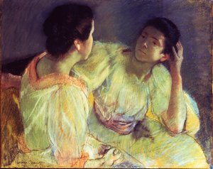 The Conversation, c.1896 (pastel sobre papel colocado sobre tela)