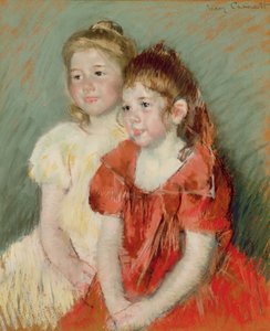 Raparigas jovens, c.1900 (pastel sobre papel)