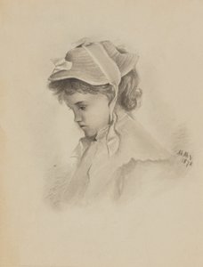Untitled Head of a Child Looking Down, 1878. de Mary Vaux Walcott