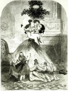 &39;Under the Mistletoe&39; para o Illustrated London News, 1865 (gravura)
