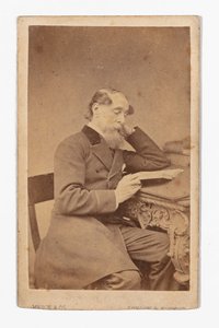 Cartão de visita de Charles Dickens, da Mason & Co