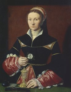 Retrato de uma senhora, 1536 de Master A.W.