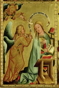 A Anunciação do Altar Supremo de São Pedro em Hamburgo, o Altar de Grabower, 1383 (têmpera no painel)