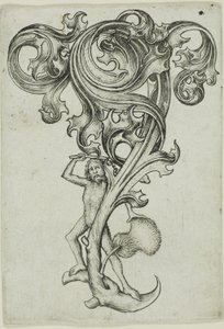 Ornamento de cardo com homem selvagem