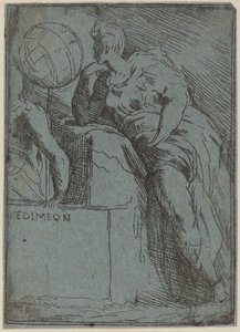 Endimião de Master F.P. after Parmigianino