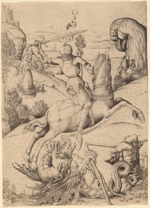São Jorge e o Dragão de Master FVB and Israhel van Meckenem