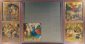 O St. Thomas Altar da Igreja de São João, em Hamburgo, começou em 1424 (tempera und oil on panel)