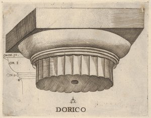 Capital dórico com medidas, ca. 1537.