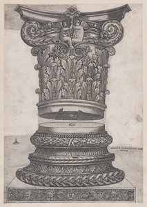 Speculum Romanae Magnificentiae: Capital e base decorada, ca. 1537., ca. 1537.