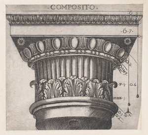 Speculum Romanae Magnificentiae: Capital iónica, ca. 1537.