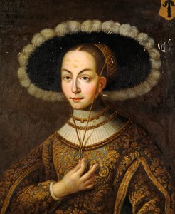 Retrato de Margareta Eriksdotter Vasa 1497-1536, irmã do rei Gustavo I da Suécia. de Master Hillebrandt