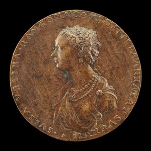 Guilia Orsini, 1537-1598, esposa de Baldossare Rangoni c. 1554 [anverso], 1554. de Master IAC. URB.
