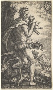 Saturno dos deuses que presidem os planetas, 1525.