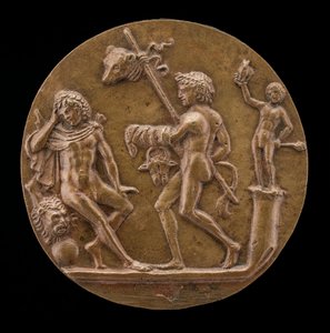 Hércules com figuras de Bacchic, segunda metade do século XV.