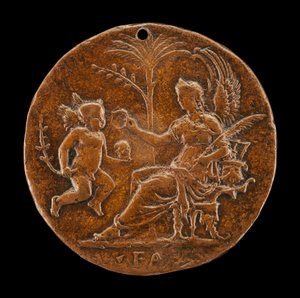 Cena Alegórica [reverso], século XVI. de Master I.S.A.