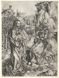 A Tentação de Cristo, 1400s. de Master L Cz