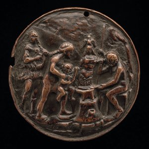 Apolo, Vénus, Marte e Vulcano, c.1500. de Master M.C.